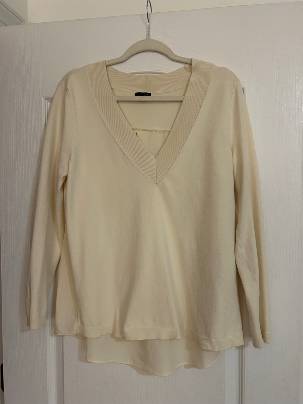 V-Neck Cream Women’s Sweater